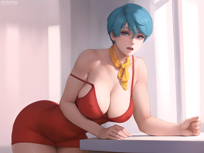 bulma (dragon ball and 1 more) drawn by flowerxl