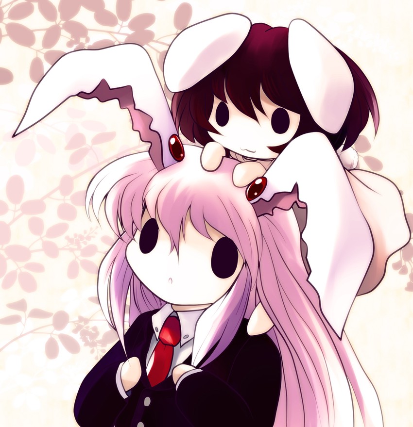 reisen udongein inaba and inaba tewi (touhou) drawn by yume_shokunin
