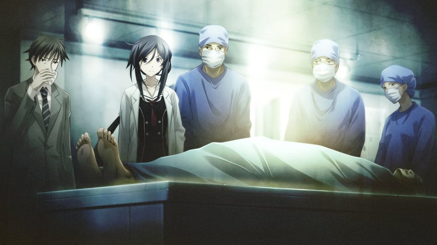 kunosato mio, shinjo takeshi, and watabe tomoaki (chaos;child) drawn by sasaki_mutsumi