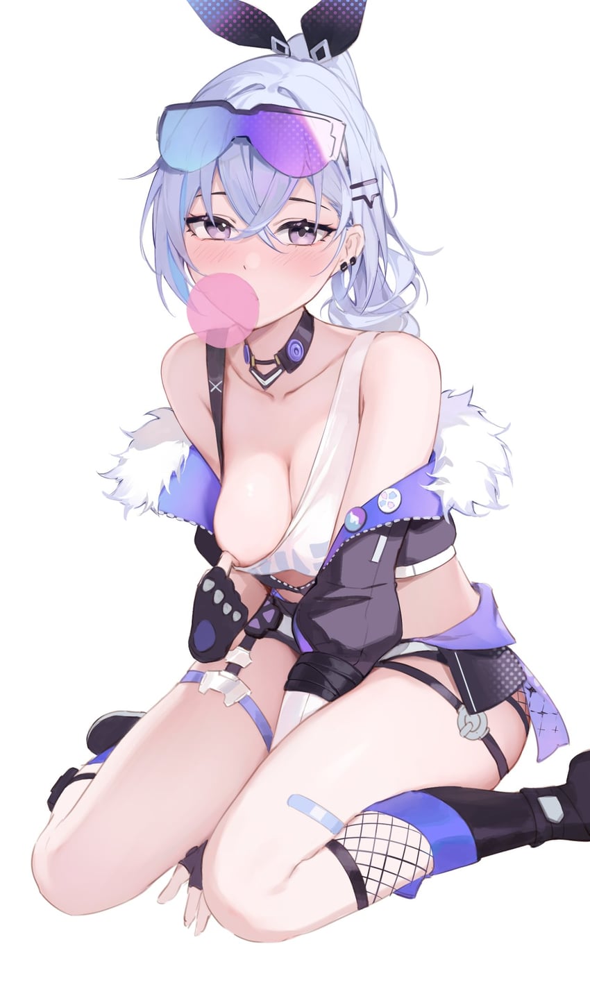 silver wolf (honkai and 1 more) drawn by yamiiv