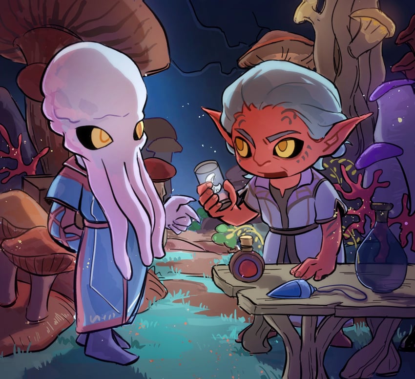 blurg and omeluum (dungeons & dragons and 2 more) drawn by yy20251111