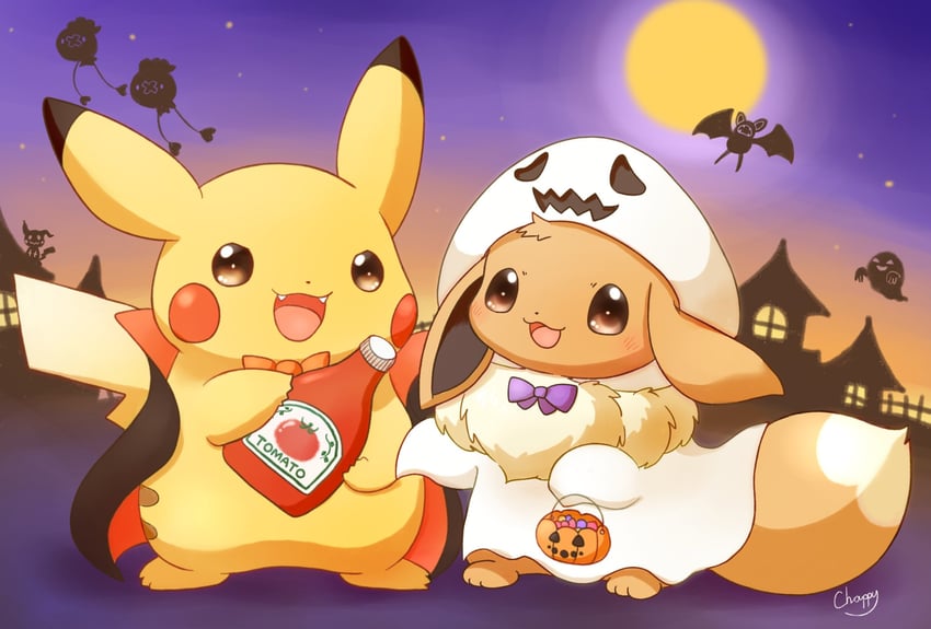 pikachu, eevee, mimikyu, drifloon, and zubat (pokemon) drawn by mimix