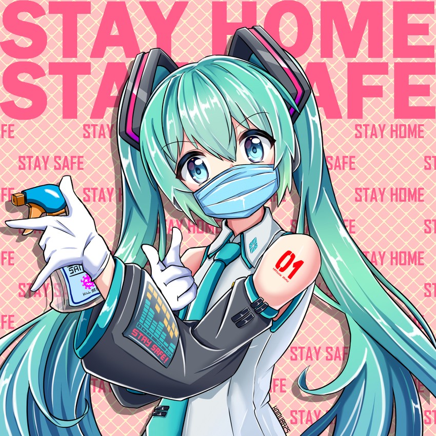 hatsune miku (vocaloid and 1 more) drawn by homura_0205