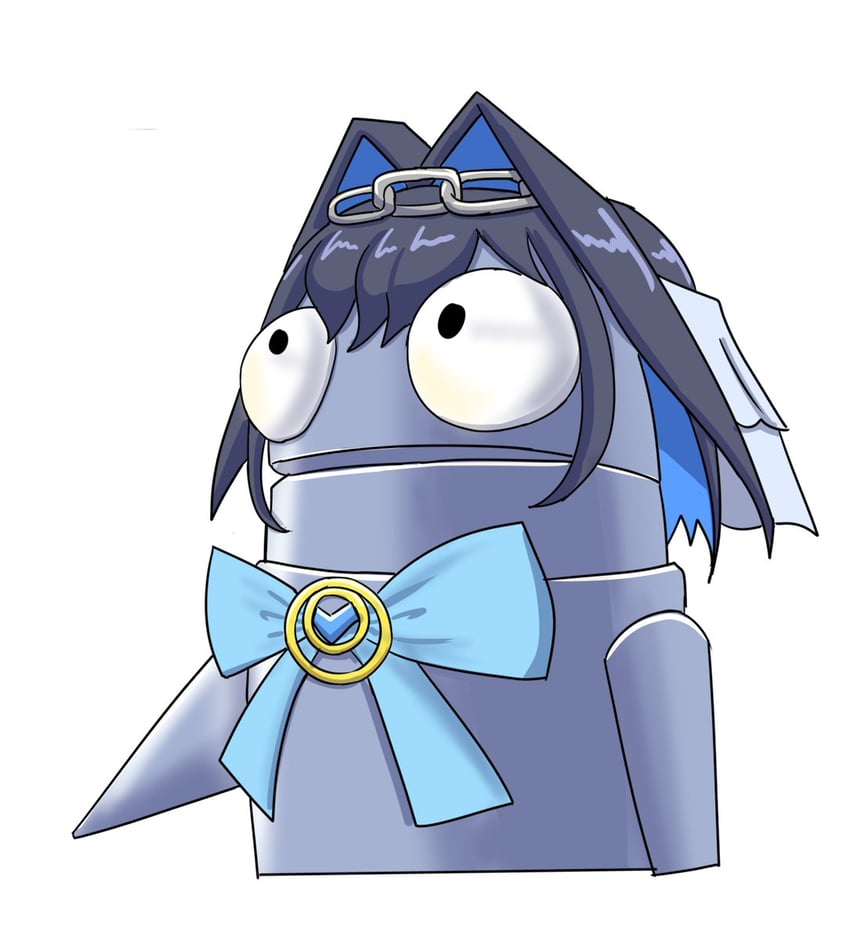 ouro kronii and semibot (hololive and 2 more) drawn by shadowsky_exe