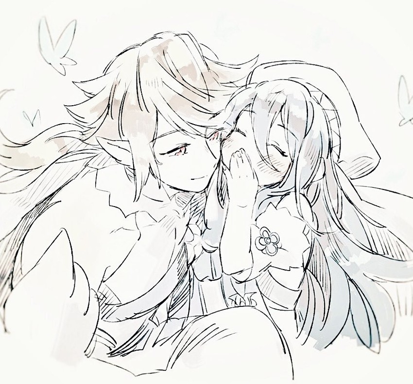 azura and male corrin (fire emblem and 2 more) drawn by nonomori_(anst_nono)