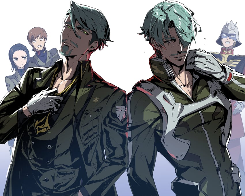 char aznable, challia bull, comoli harcourt, and xavier olivette (gundam and 1 more) drawn by suzuki_rui