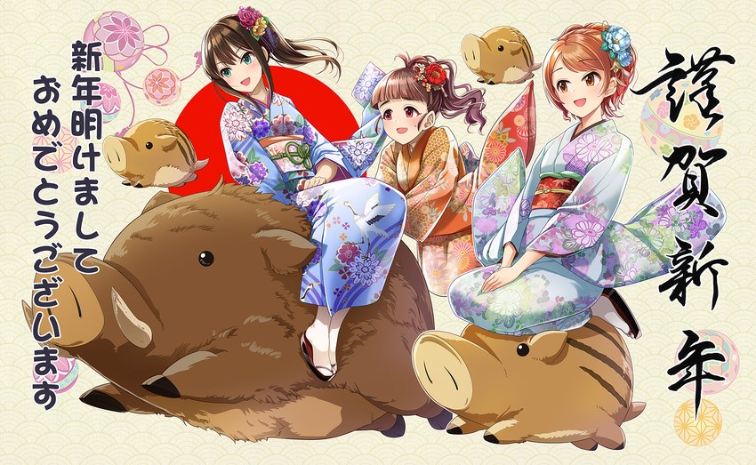 shibuya rin, hojo karen, and kamiya nao (idolmaster and 1 more) drawn by mk_(mod0)