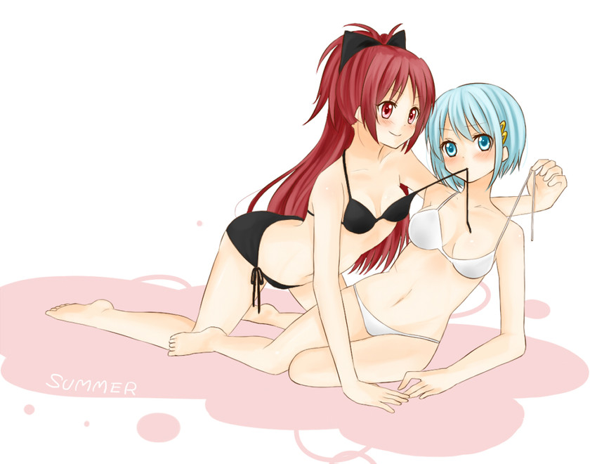 miki sayaka and sakura kyoko (mahou shoujo madoka magica) drawn by fuyuneko