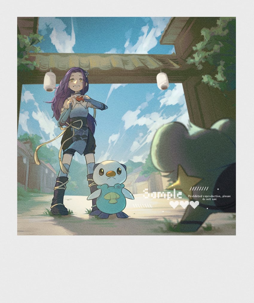 oshawott and shinx (pokemon and 1 more) drawn by robinlovesop