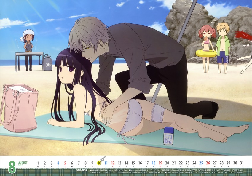 shirakiin ririchiyo, roromiya karuta, watanuki banri, miketsukami soushi, yukinokouji nobara, and 1 more (inu x boku ss) drawn by yoshida_takahiko
