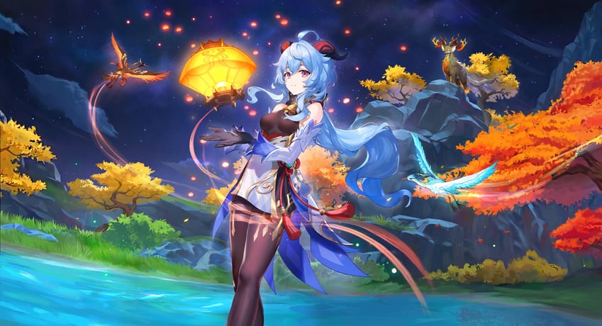ganyu, xianyun, cloud retainer, moon carver, and mountain shaper (genshin impact)