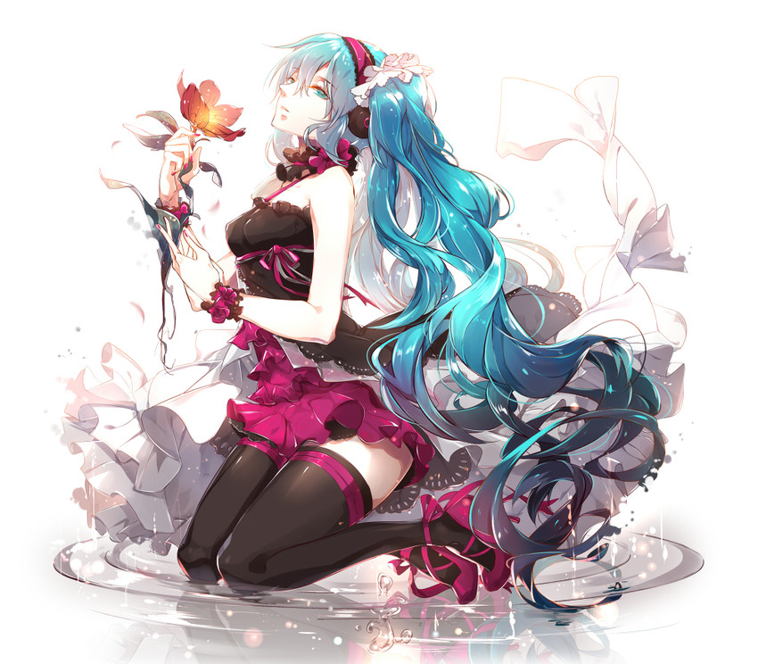 hatsune miku (vocaloid and 3 more) drawn by phino