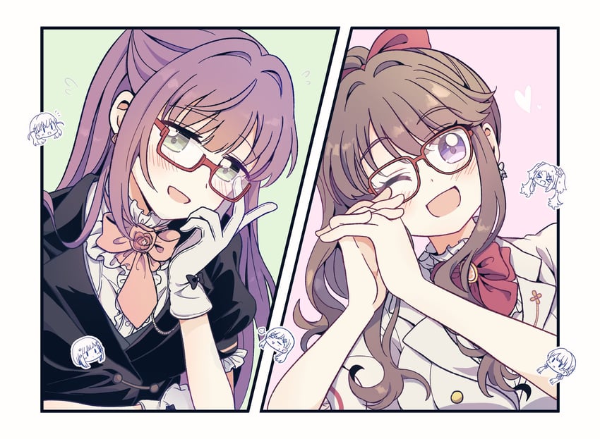 hinoshita kaho, fujishima megumi, otomune kozue, murano sayaka, yugiri tsuzuri, and 2 more (love live! and 1 more) drawn by watage_modoki