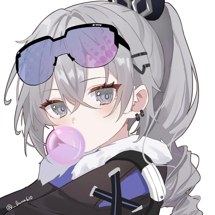 silver wolf (honkai and 1 more) drawn by luna_(luna610)