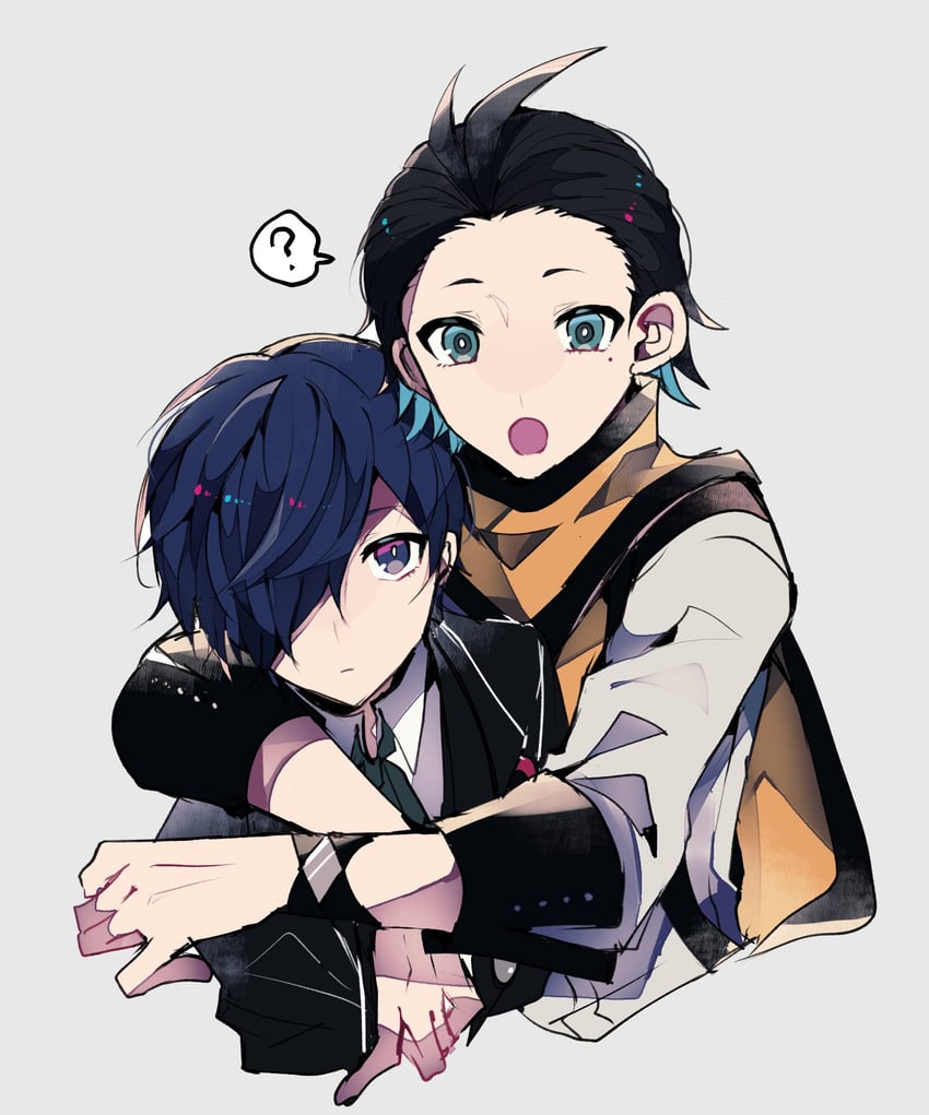 yuuki makoto and mochizuki ryouji (persona and 1 more) drawn by teketeke_(tasutekete)