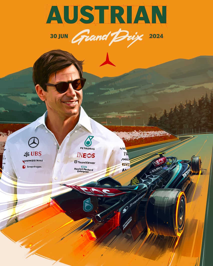 lewis hamilton and toto wolff (real life and 2 more) drawn by andrew_mytro