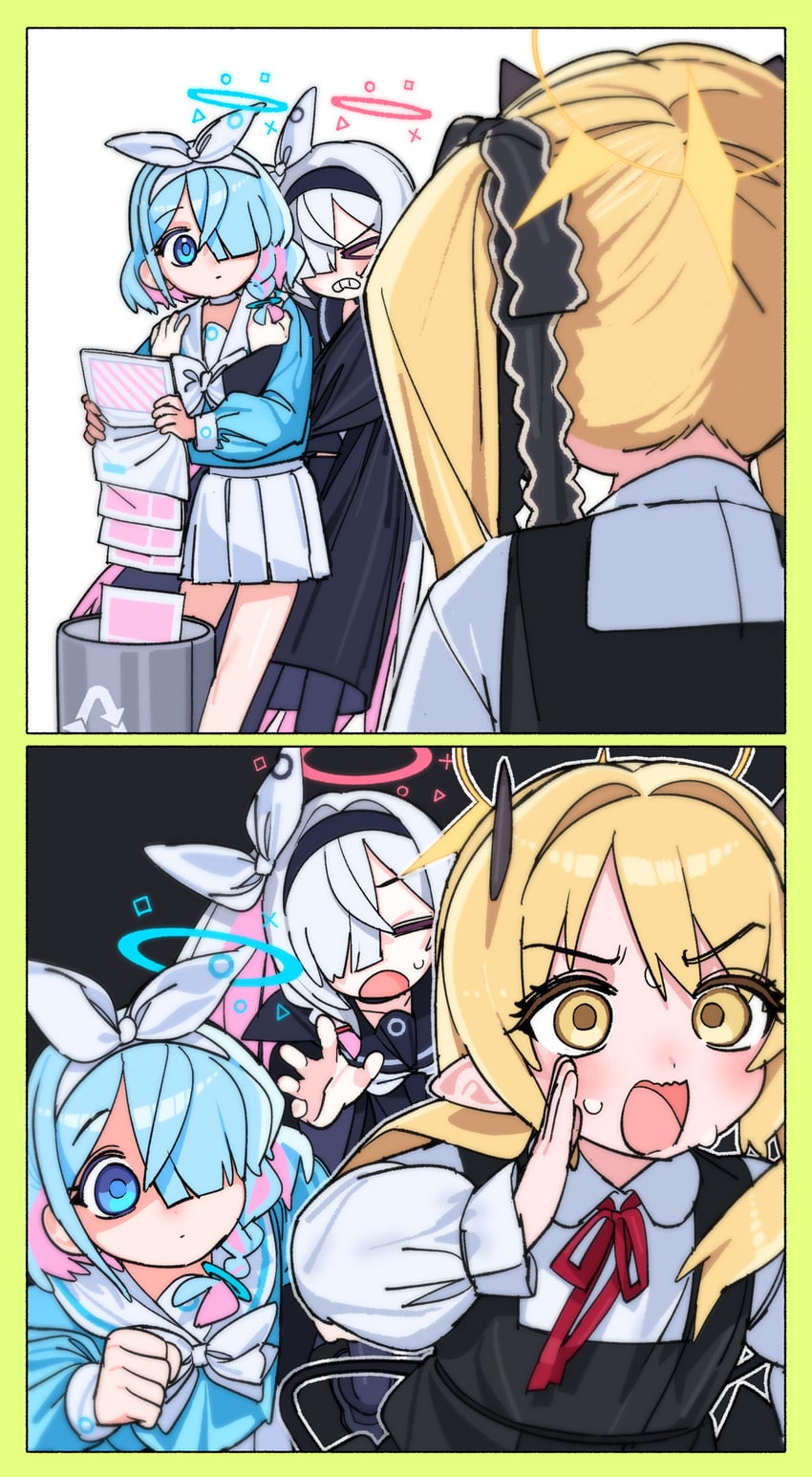 arona, plana, and ibuki (blue archive) drawn by je_o_mo