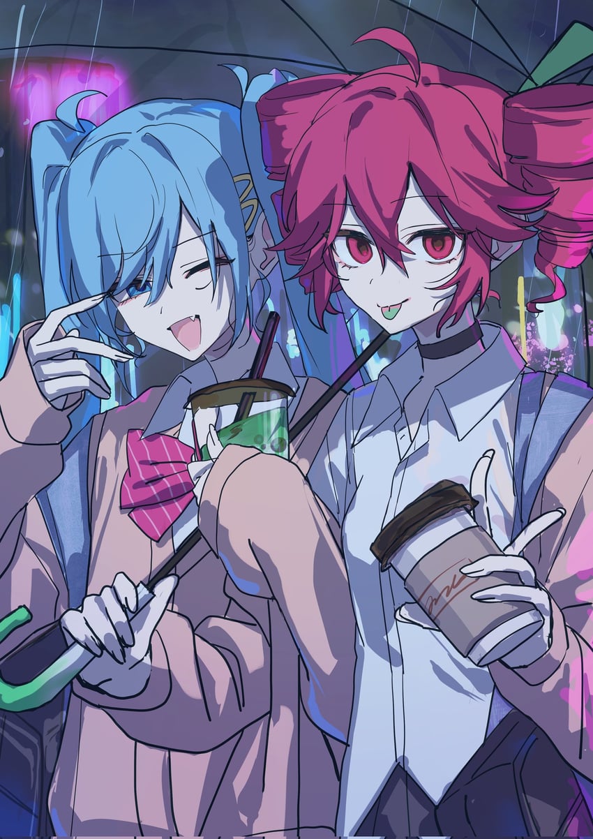 hatsune miku and kasane teto (vocaloid and 1 more) drawn by yuuri_(0914yuuri_k)