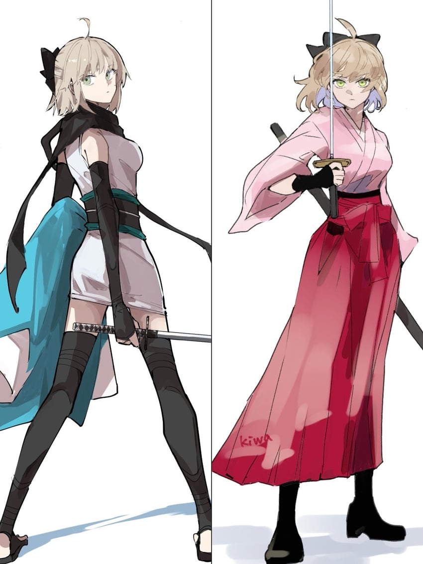 okita souji (fate and 2 more) drawn by ki_wa001