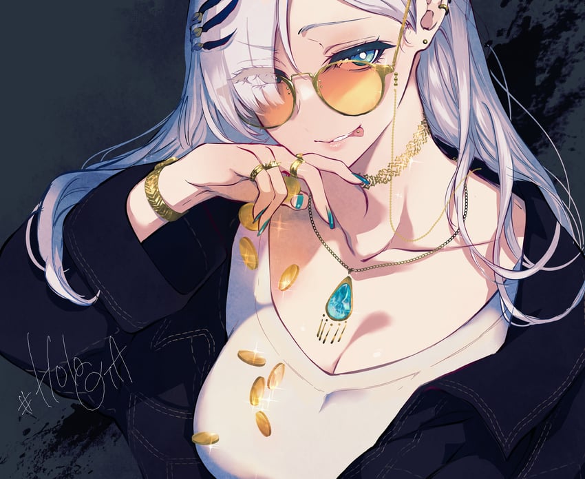 pavolia reine (hololive and 2 more) drawn by pochi_(pochi-goya)