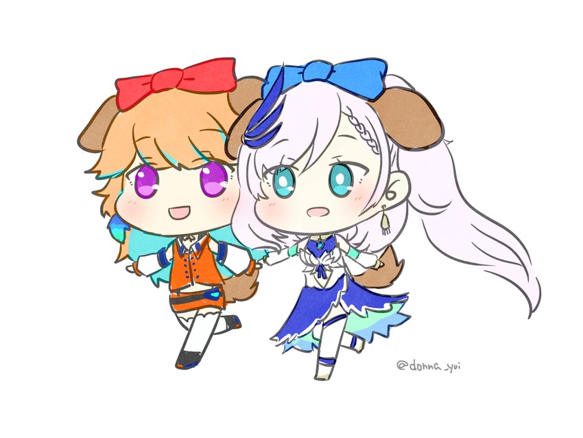 takanashi kiara and pavolia reine (hololive and 3 more) drawn by donna_catbus