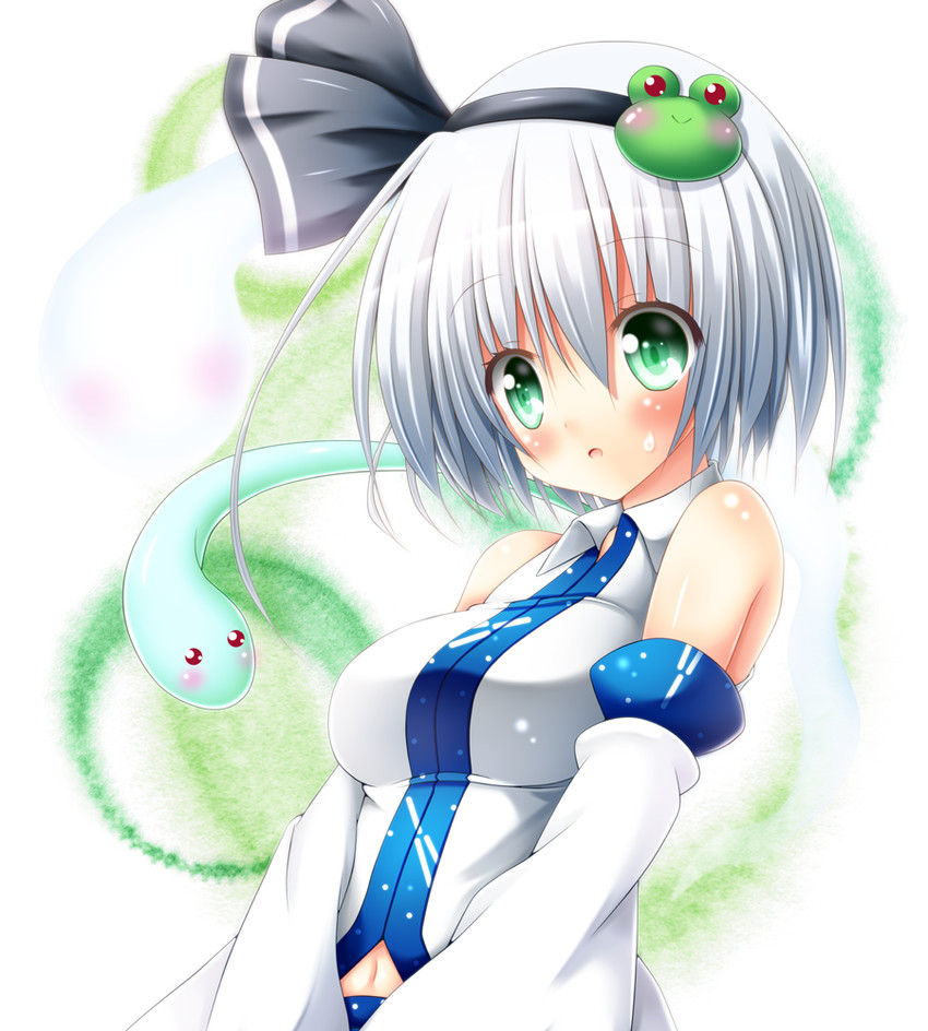 kochiya sanae and konpaku youmu (touhou) drawn by osashin_(osada)