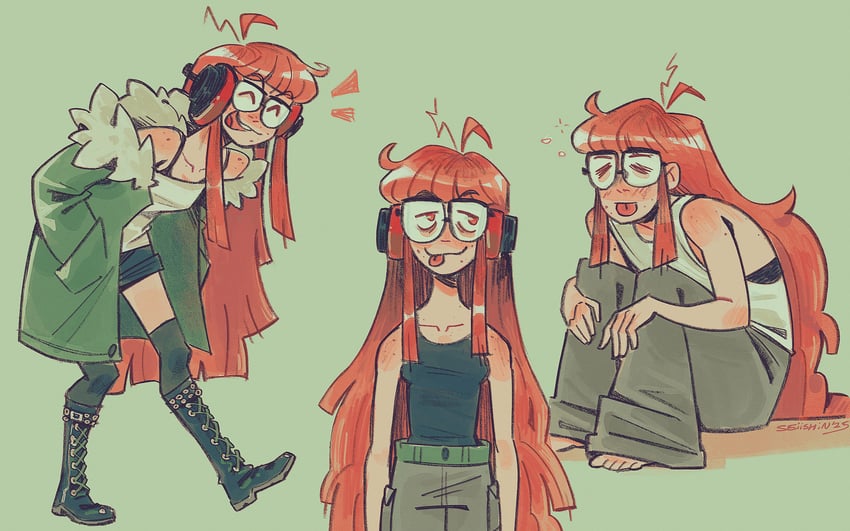 sakura futaba (persona and 1 more) drawn by seiishin
