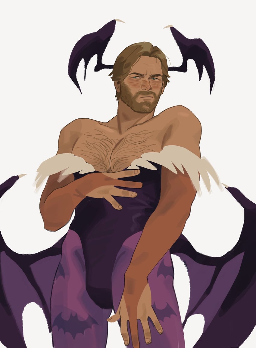 morrigan aensland and arthur morgan (darkstalkers and 2 more) drawn by snickerdooble