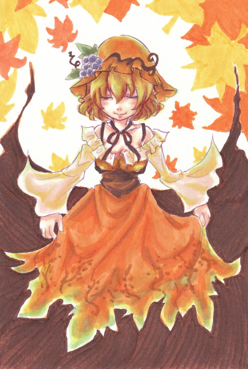 aki minoriko (touhou) drawn by ichima_(momo_no_ichi)