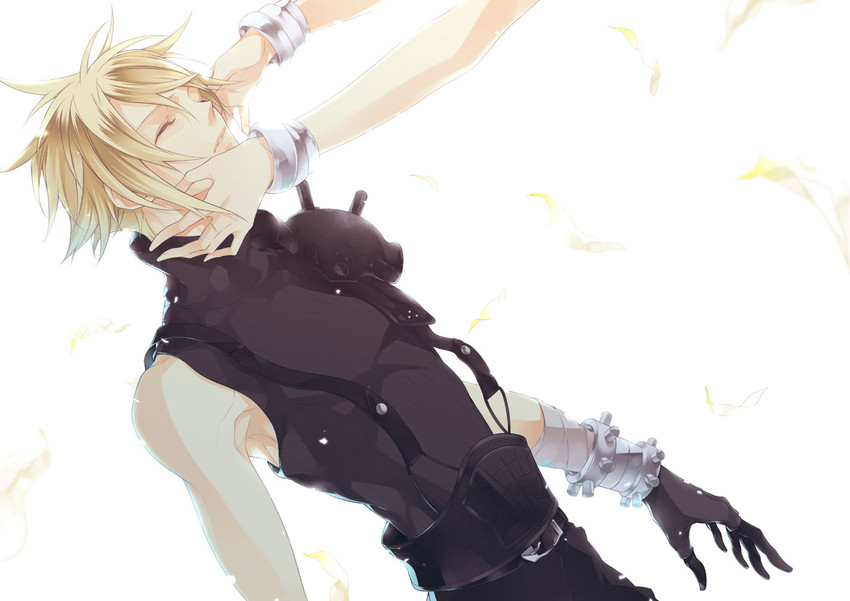 cloud strife and aerith gainsborough (final fantasy and 1 more) drawn by kiki_lala