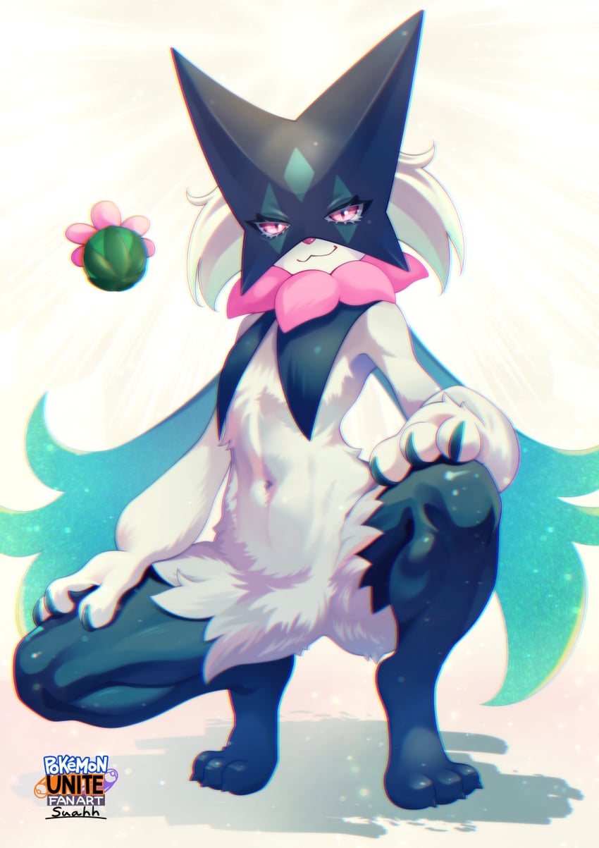 meowscarada (pokemon and 1 more) drawn by suahh