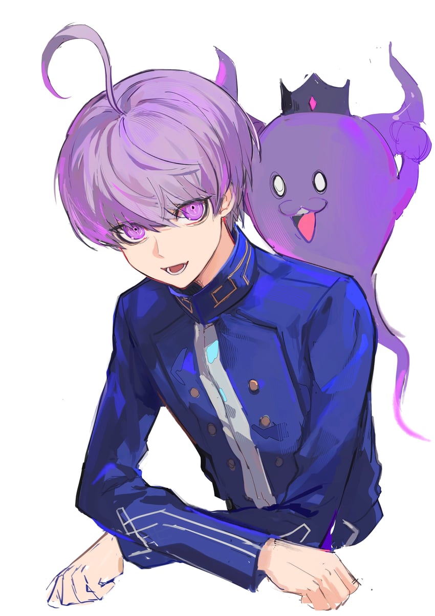 yuma kokohead and shinigami (master detective archives: rain code) drawn by binxngchng1