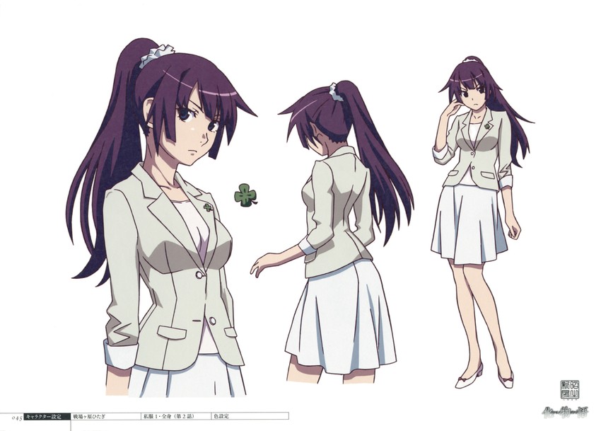 senjougahara hitagi (monogatari and 1 more)