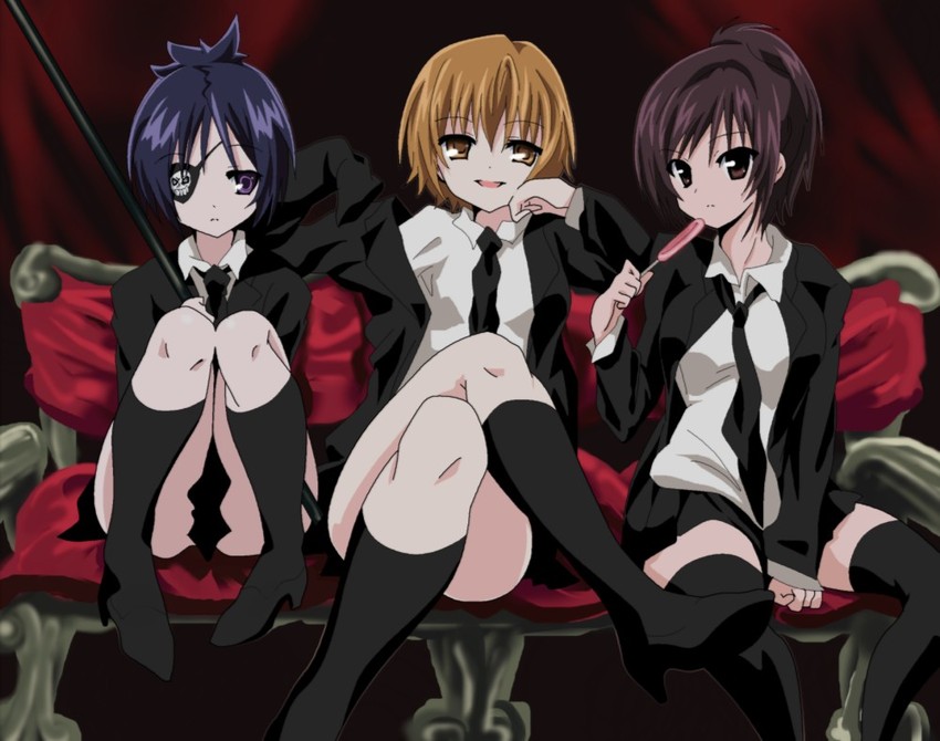 chrome dokuro, miura haru, and sasagawa kyouko (katekyo hitman reborn!) drawn by momoiro_tanuki