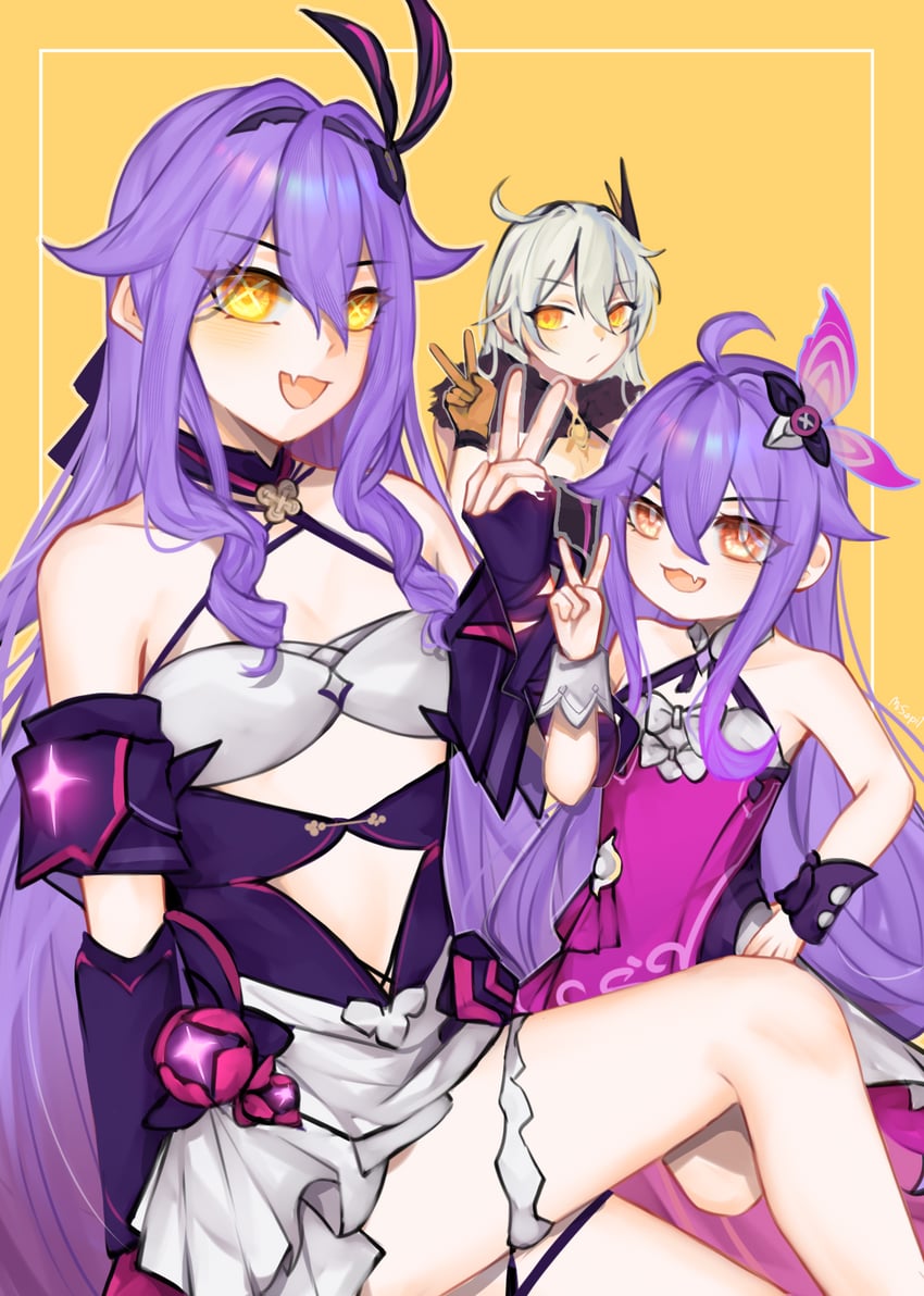 kiana kaslana and sirin (honkai and 1 more) drawn by misapit