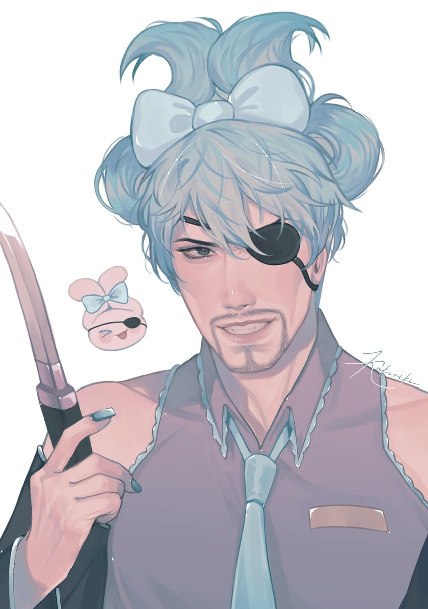 hatsune miku, cinnamoroll, cinnamiku, and majima goro (vocaloid and 3 more) drawn by kakiriki