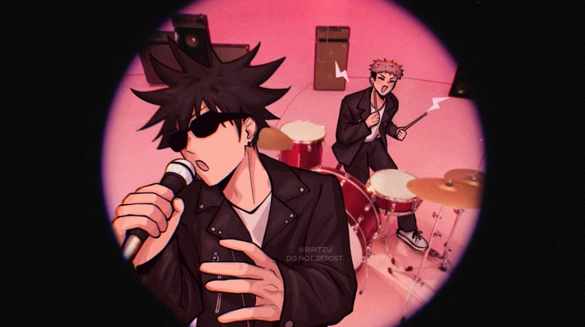 itadori yuuji and fushiguro megumi (jujutsu kaisen and 1 more) drawn by ri_(riritzu)