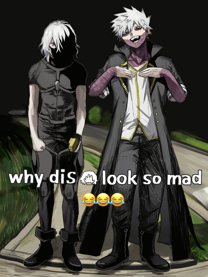 dabi, shigaraki tomura, and todoroki touya (boku no hero academia) drawn by ametaro_(ixxxzu)