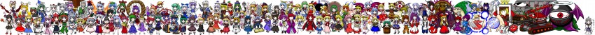 hakurei reimu, kirisame marisa, remilia scarlet, flandre scarlet, izayoi sakuya, and 92 more (touhou) drawn by kikyo168