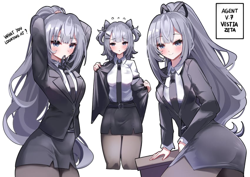 vestia zeta (hololive and 1 more) drawn by rokusketch