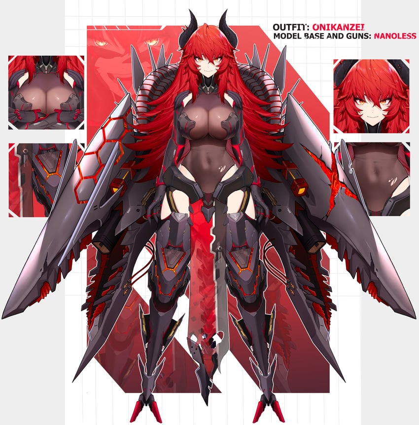 zentreya and nihilister (goddess of victory: nikke and 1 more) drawn by nanoless and oni_kanzei