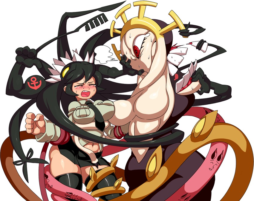 filia, samson, and double (skullgirls) drawn by jill_besson_(vordandan)