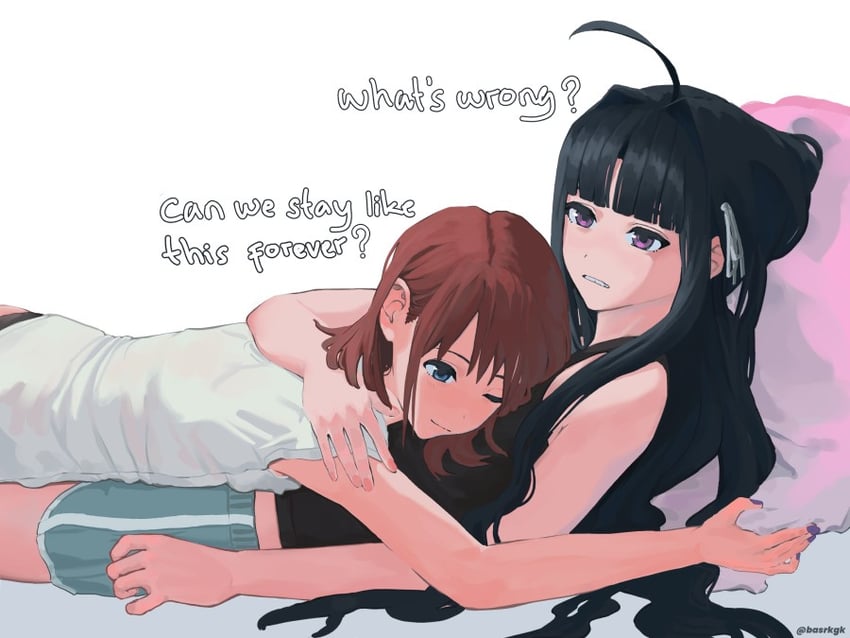 iseri nina and awa subaru (girls band cry) drawn by basrkgk