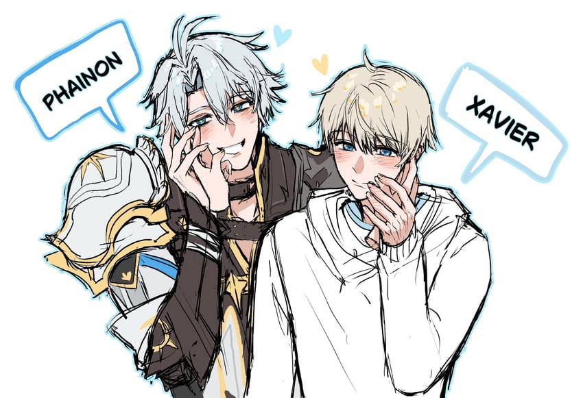 phainon, xavier, and qin qiege (honkai and 2 more) drawn by allstelleonly