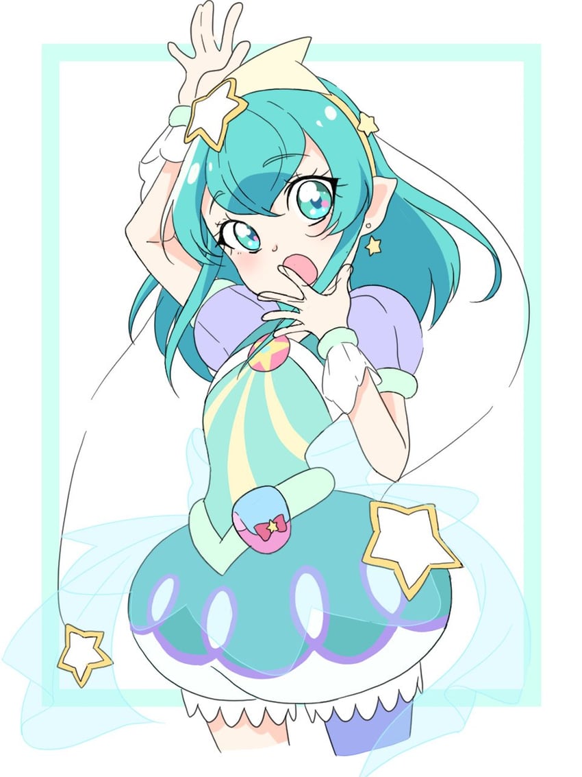 hagoromo lala and cure milky (precure and 1 more) drawn by moko_7_moko