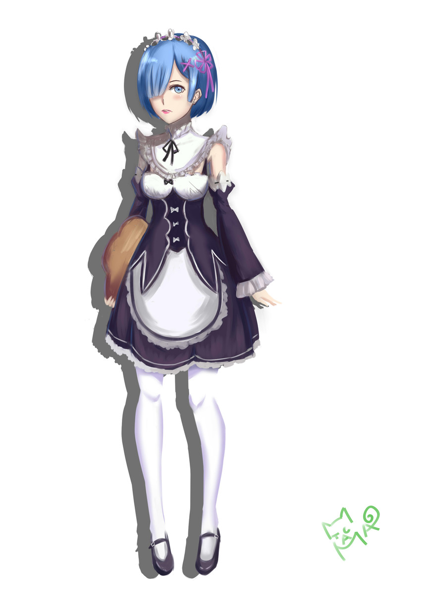 rem (re:zero kara hajimeru isekai seikatsu) drawn by matcha_(9455428)