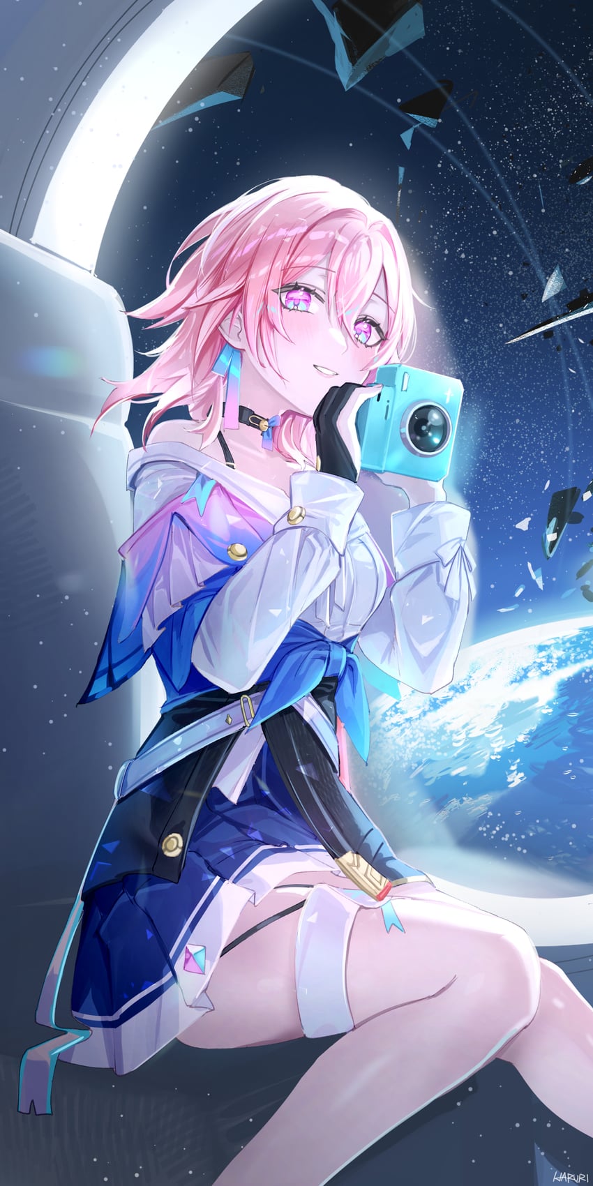 march 7th (honkai and 1 more) drawn by haruri