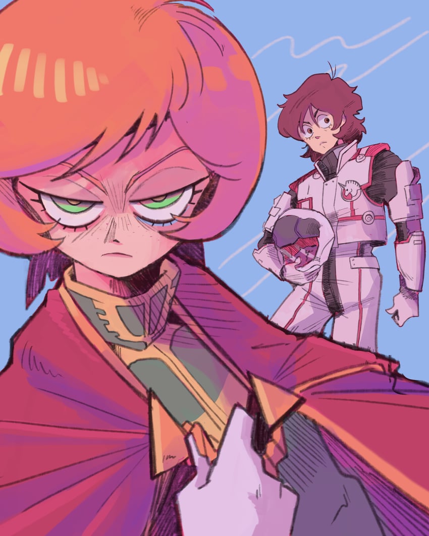 mineva lao zabi and banagher links (gundam and 1 more) drawn by winonaparadise