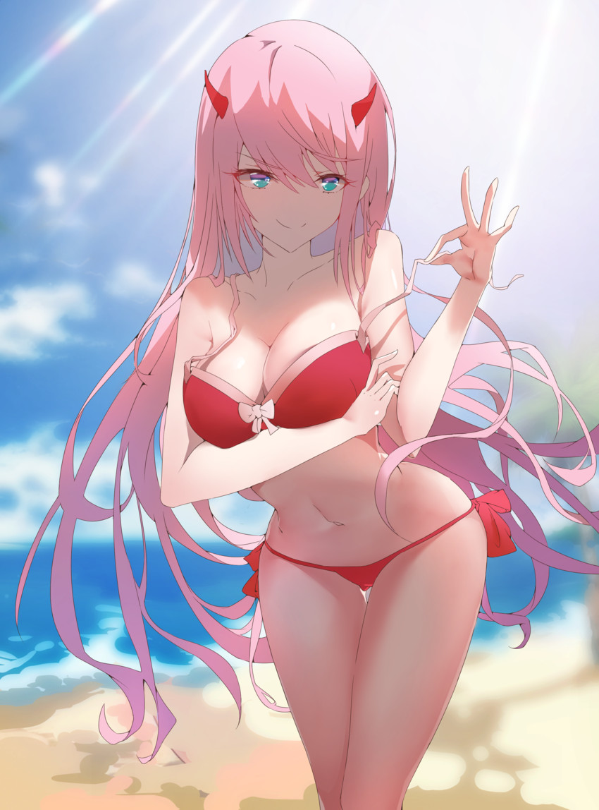 zero two (darling in the franxx) drawn by yushe_quetzalli