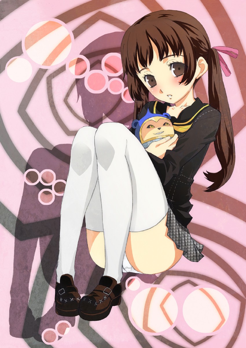 kuma and doujima nanako (persona and 1 more) drawn by nagy